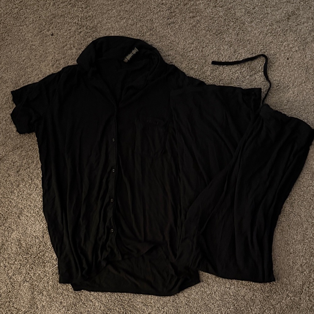 skims pajama set, short sleeve & pants